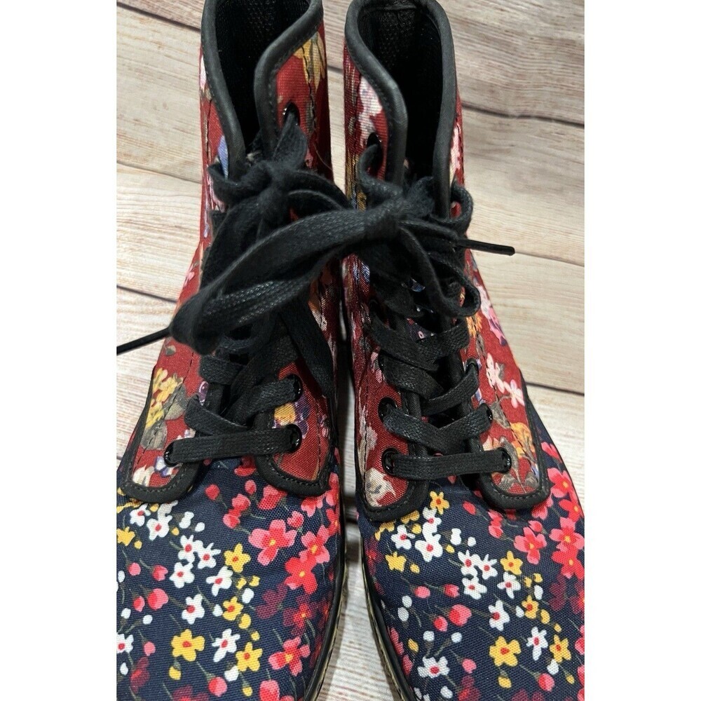 Dr. Martens Pink Floral Boots Kids Size 4 Womens Size 6 - Picture 10 of 14